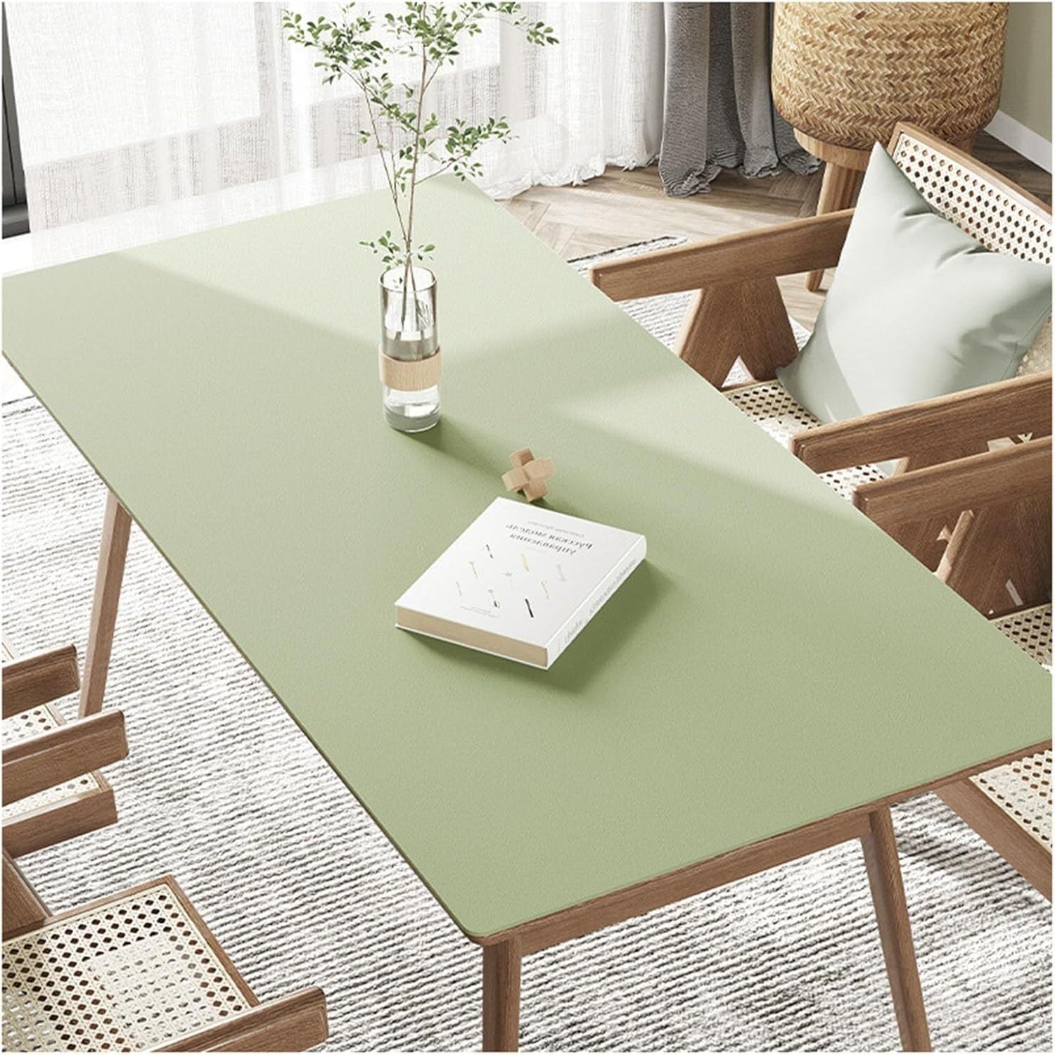 Tapis de protection en cuir synthétique anti-rayure et tache pour table