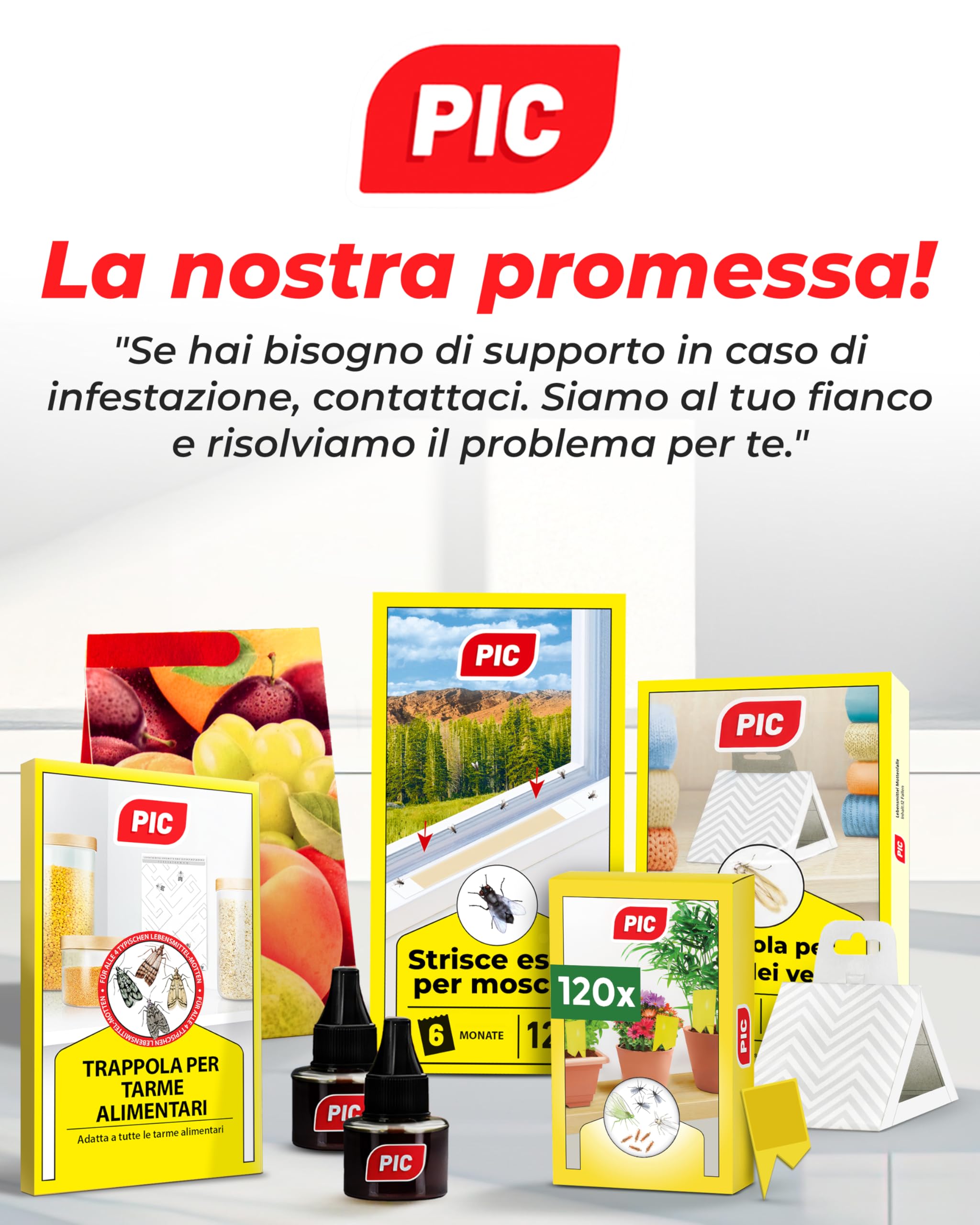 Trappole per Tarme Alimentari 12X con Feromoni – Trappola Antitarme per Dispensa e Cucina