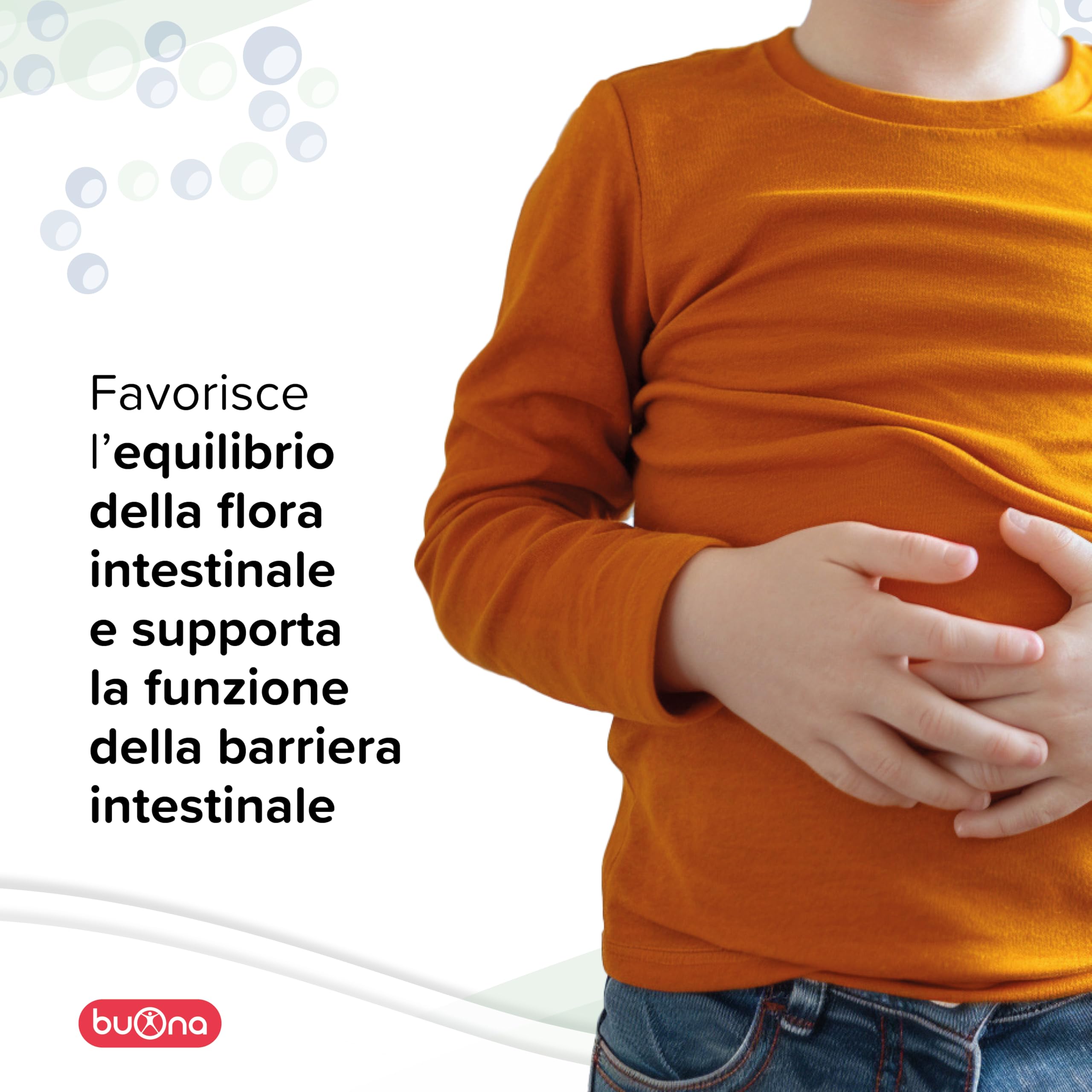 Buona Lactobif Junior 10x10ml, Fermenti Lattici Probiotici Bambini con LGG®, Equilibrio Flora Intestinale, Integratore Fermenti Lattici Bambini e Probiotici per Intestino, Senza Glutine e Lattosio