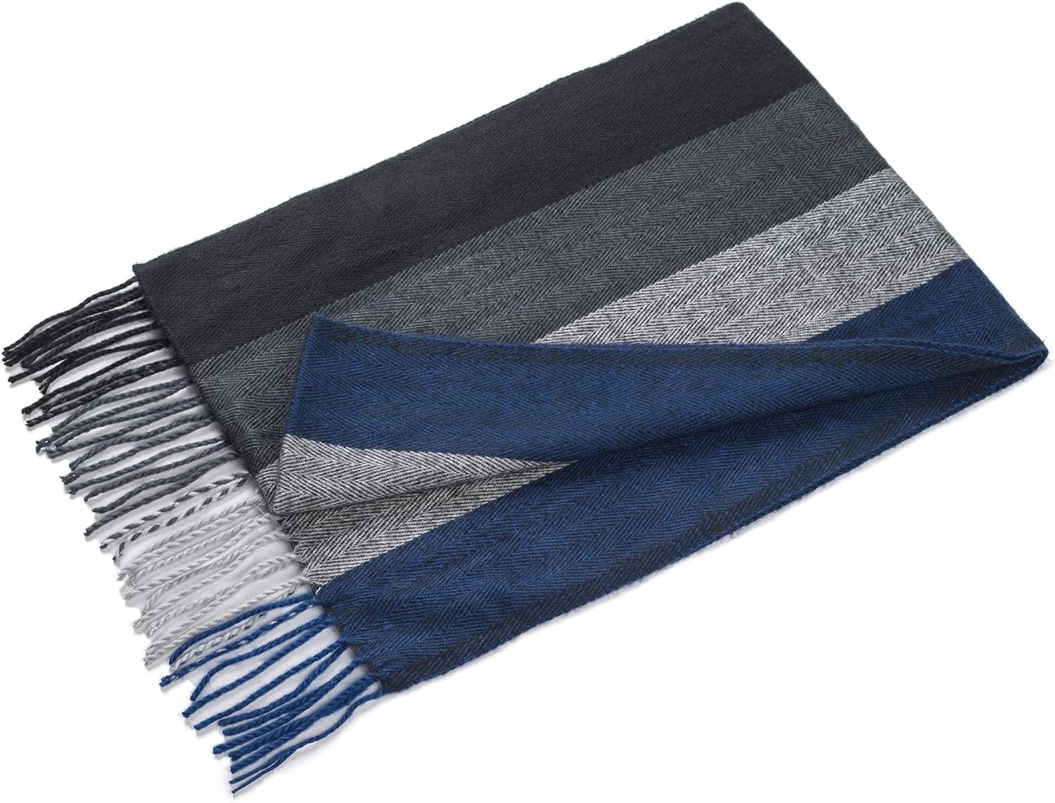 Alpine Swiss Mens Scarf Soft Knit Winter Scarves Plaid Striped or Solid Neck Covering Long Warm Stylish - Image 7