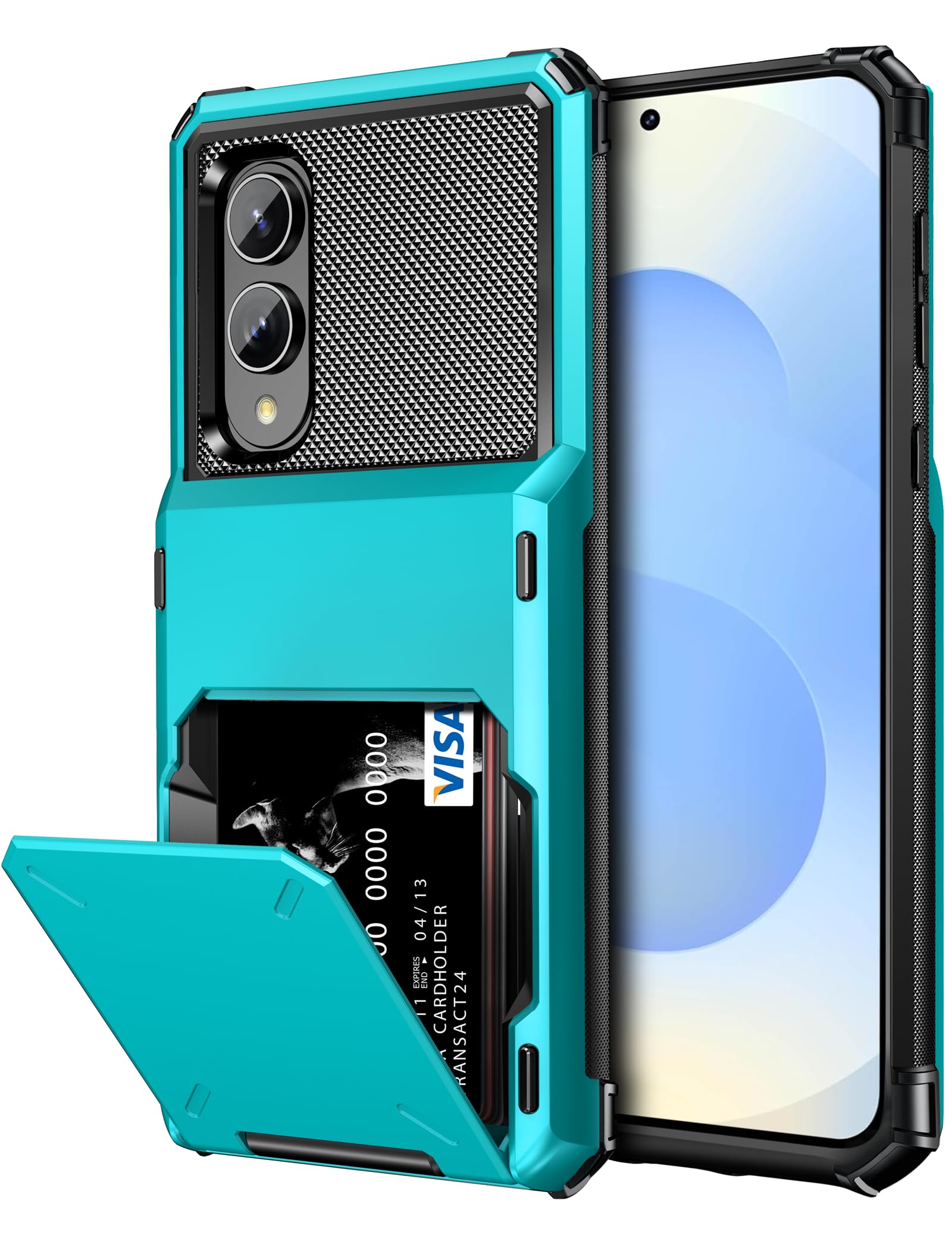 Vofolen for Samsung Galaxy S25 Edge Case Wallet with Card Holder Dual Layer Heavy Duty Shockproof Hidden Flip 4-Card Slots Large Storage Protective
