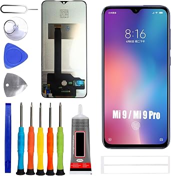 TFT Display [No Fingerprint Function] Compatible with Xiaomi Mi 9 / Mi 9 Pro [6.39 inch] M1902F1G Screen Touch Digitizer Assembly LCD Display with Repair kit