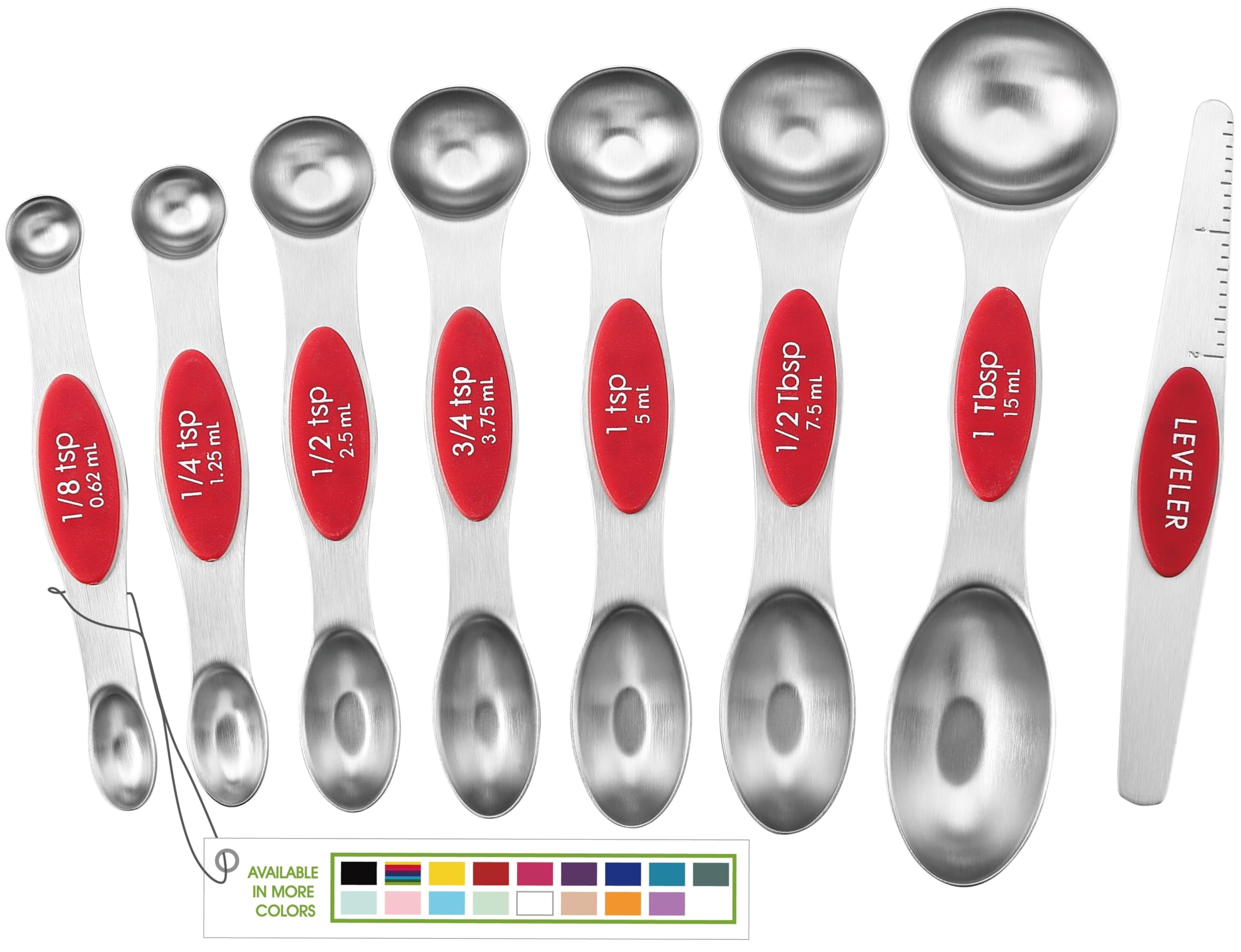 Spring Chef Stainless Steel Magnetic Measuring Spoons Set of 8, Black — Amazon image 28