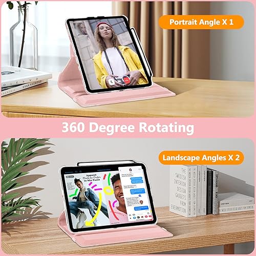 Vista 12 de Fintie Funda giratoria para iPad (A16) de 11ª generación de 11 pulgadas (2025), iPad de 10.9 pulgadas (2022) – [Soporte para lápiz integrado] Funda