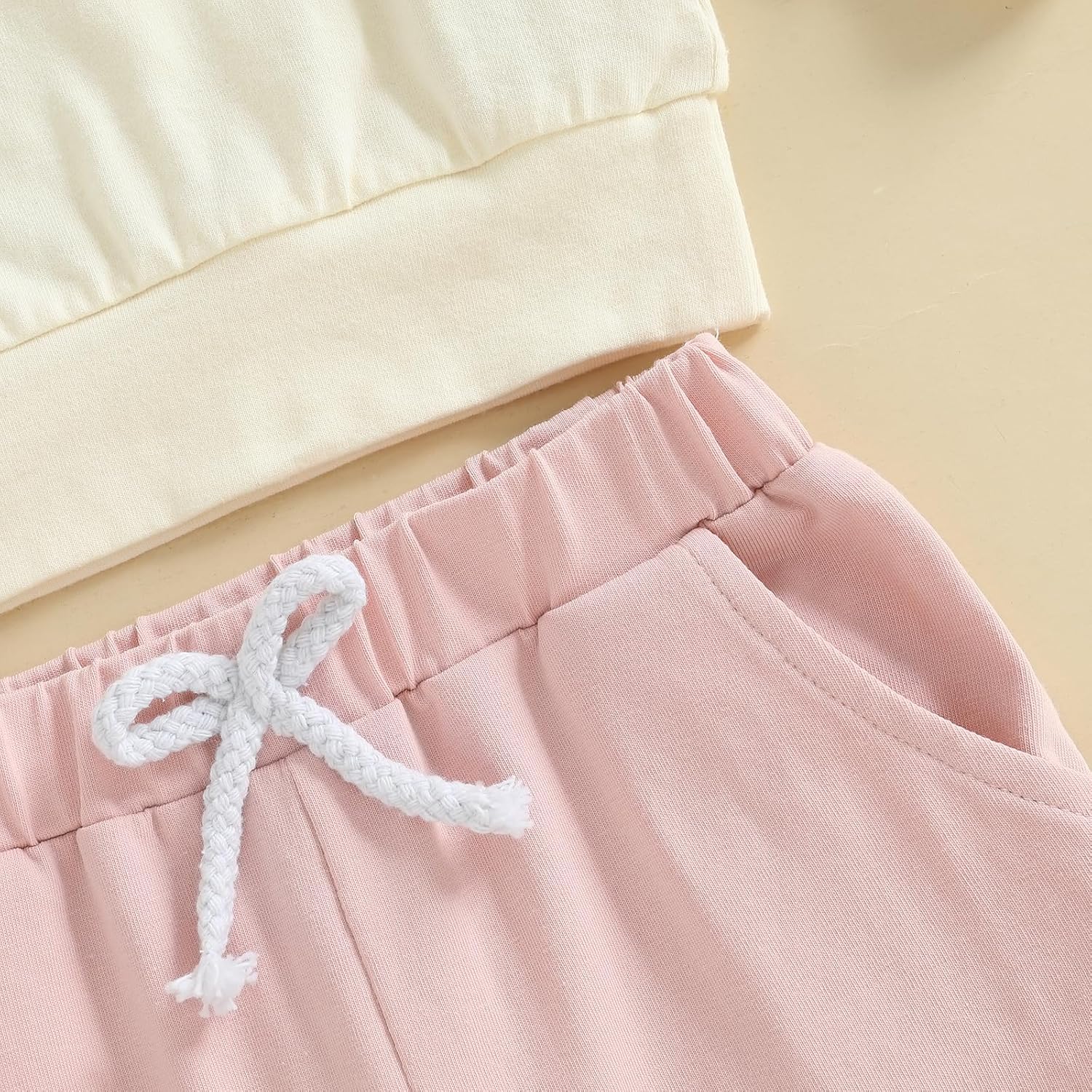 Madjtlqy Toddler Baby Girl Fall Winter Outfit Clothes Flowers Crochet Embroidery Long Sleeve Sweatshirt Tops and Pants Set Pink 18-24 Months image 6 of 7 B0FHW96W7X