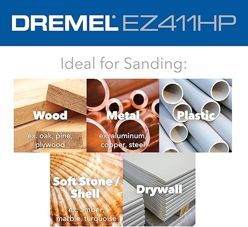 Miniatura 7 de Dremel EZ411HP 1-12" (38.1mm) 60 Grit Max discos de lijado