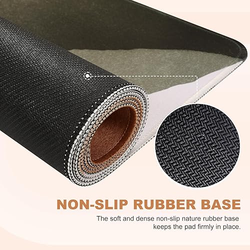 Miniatura 4 de HAOCOO Tapete de escritorio bohemio, alfombrilla de escritorio para computadora, alfombrilla grande para mouse para escritorio, alfombrilla de mouse