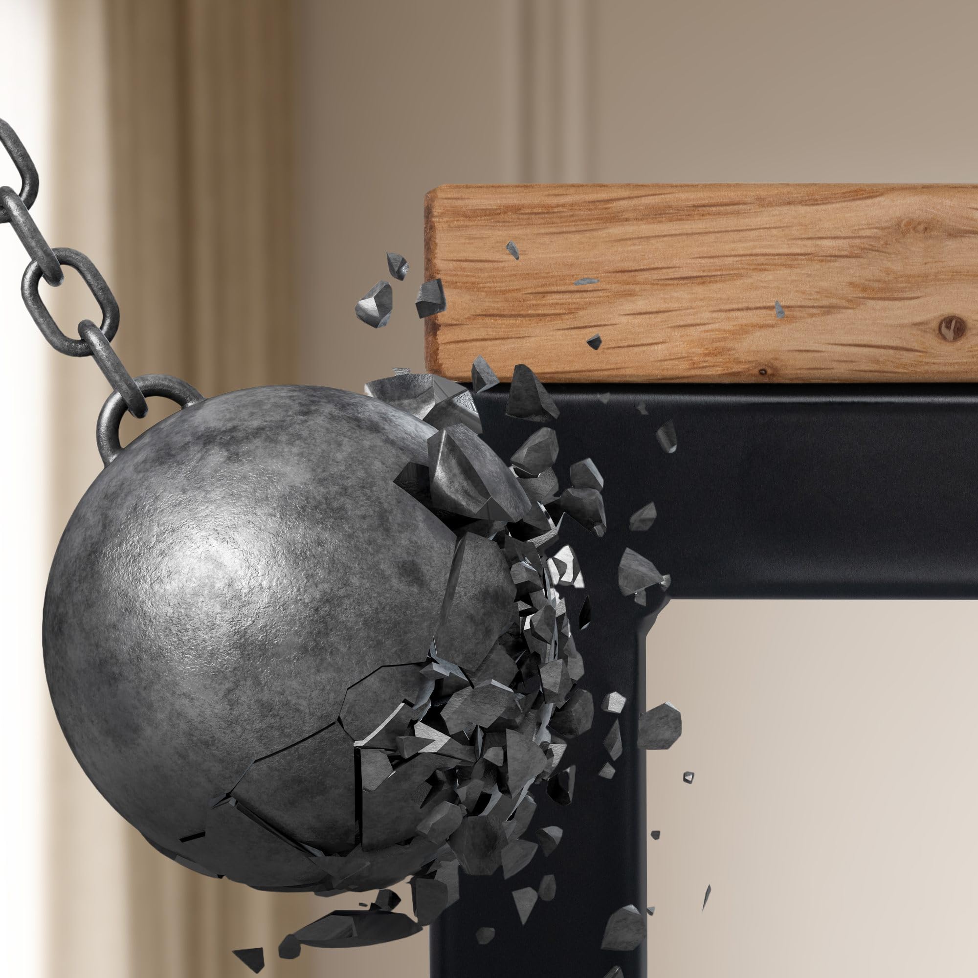 CLP Couchtisch Manteo aus Eichenholz, Sofatisch mit pulverbeschichtetem Metallgestell, Bodenschonern und modernem Design, Größe:100x45x50 cm
