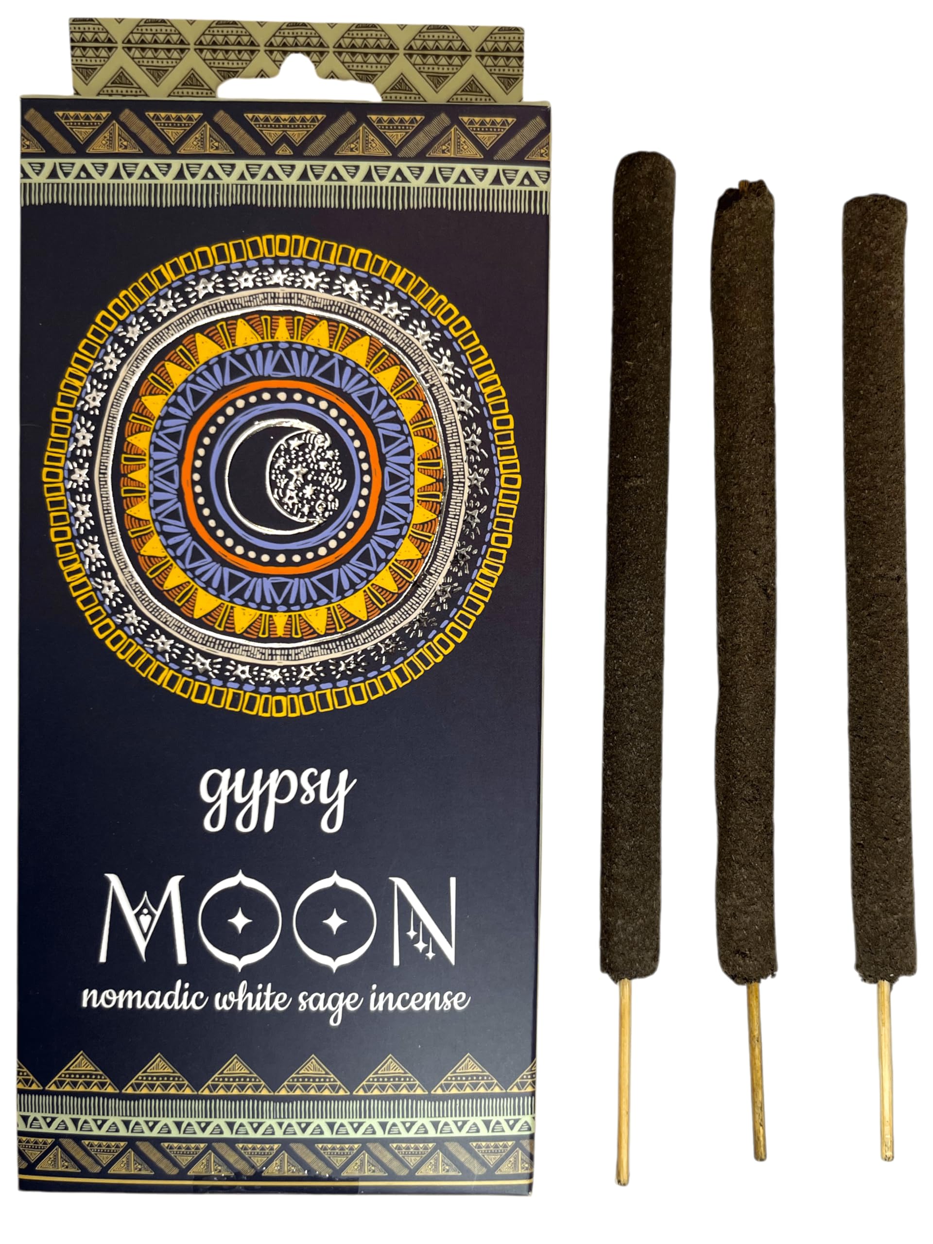 Hostenatura Banjara Gypsy Incense Moon Sage White Gipsy Moon Nomadic - 6 Extra Thick Sticks