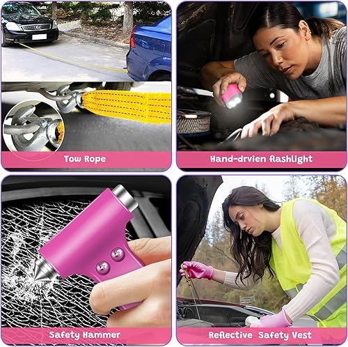 Miniatura 6 de Kit de emergencia para automóvil de 298 piezas, kit de emergencia para automóvil con cables de puente, kit de emergencia para vehículos, kit de