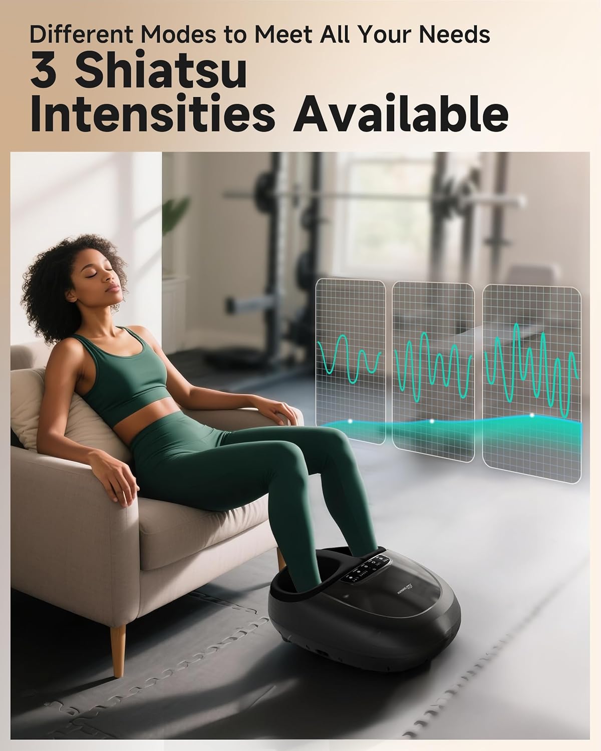 Snailax Shiatsu Foot Massager Plantar Fasciitis Neuropathy,Feet Massage Machine with Heat,Kneading,Rolling,Scratch,Remote Control,Feet Warmer/Heater - Image 4