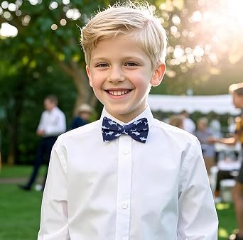 Mens Shark Pattern Bow ties + Boy Shark Pattern Bow ties