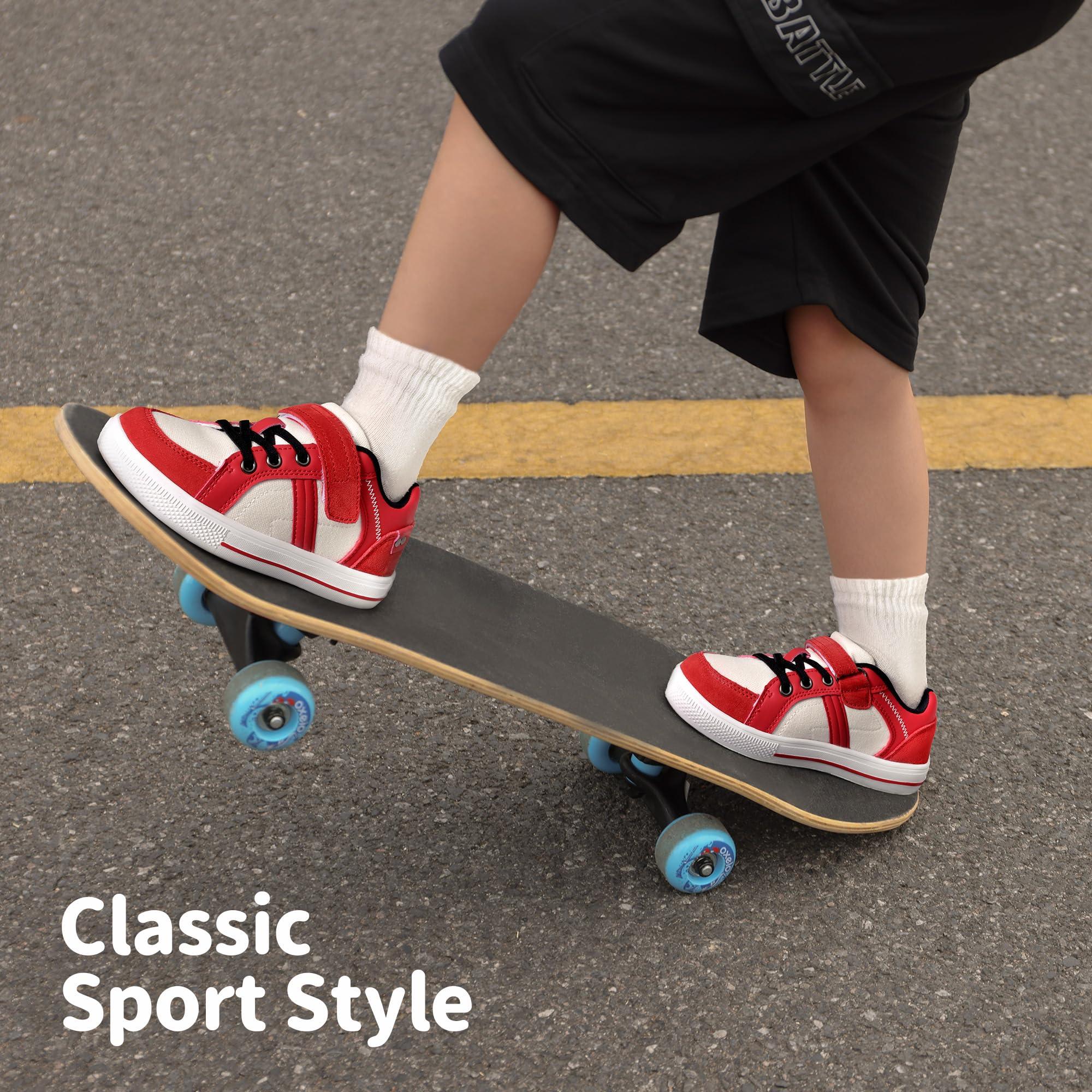 Dream Pairs Chłopięce modne trampki dziecięce niskie trampki buty do biegania wszystkie czarne rozmiar 6 US maluch / 5 dziecko UK 151014-K, rozmiar