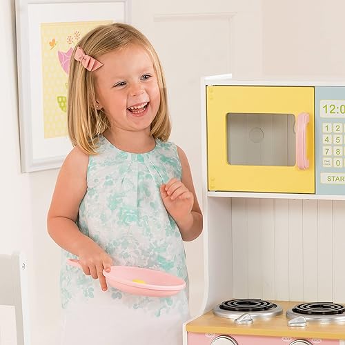 Miniatura 6 de KidKraft Juego de utensilios de cocina pastel de 27 piezas platos y utensilios de plástico para cocinas de juego regalo para mayores de 18 meses