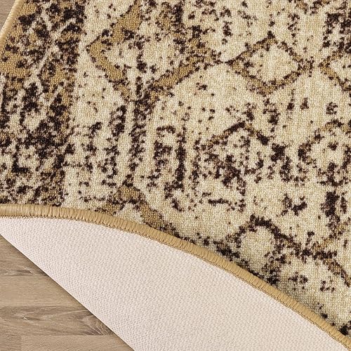 Miniatura 26 de Antep Rugs - Alfombras antideslizantes de 3 x 5 pies (antideslizante) con parte trasera de goma, de estilo antiguo, bohemio, marroquí y con pelo