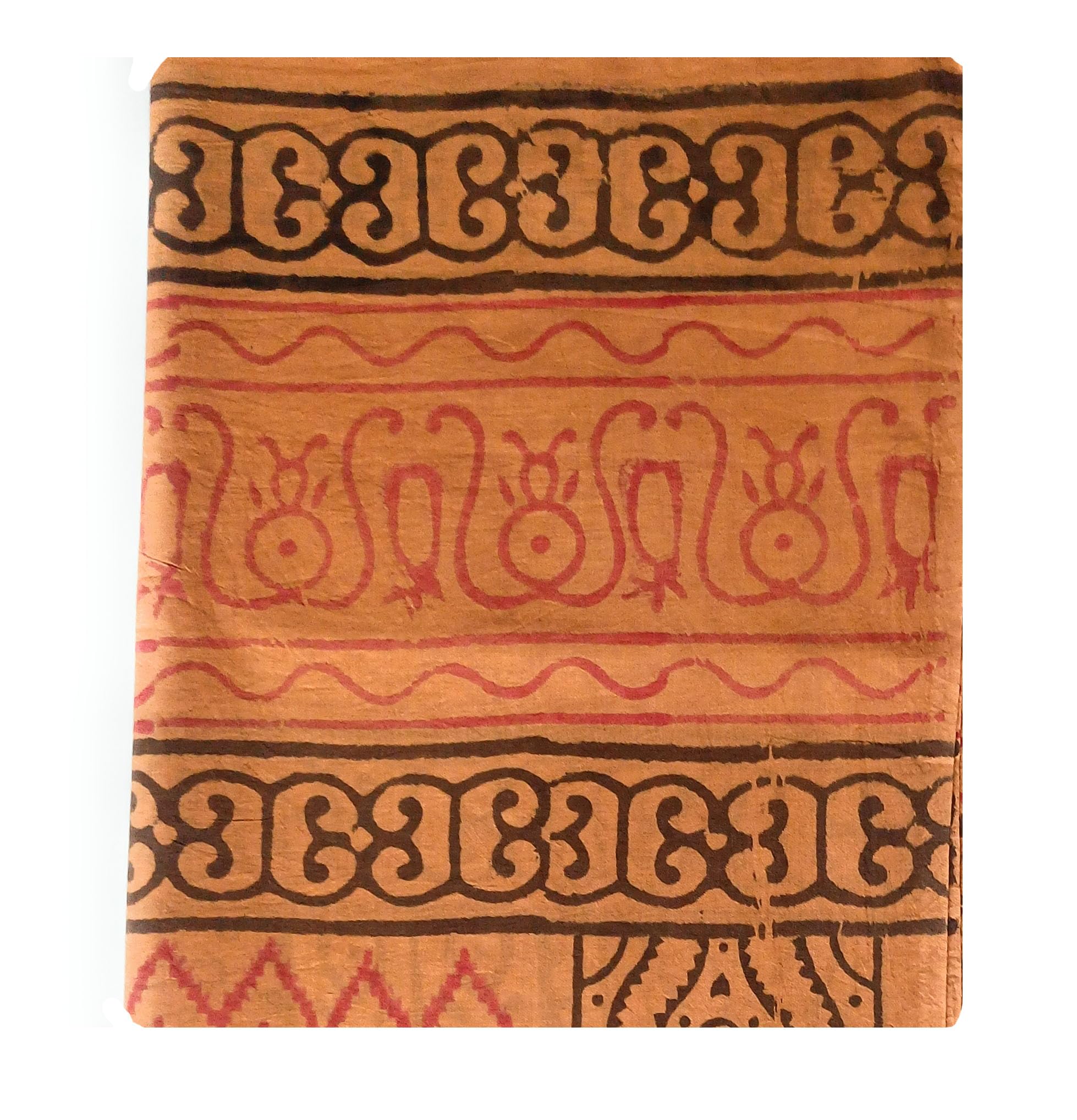 Multi purpose Extra large Indian cotton hand block printed Sarong Scarf Shawl Beach wrap Pareo (Orange)