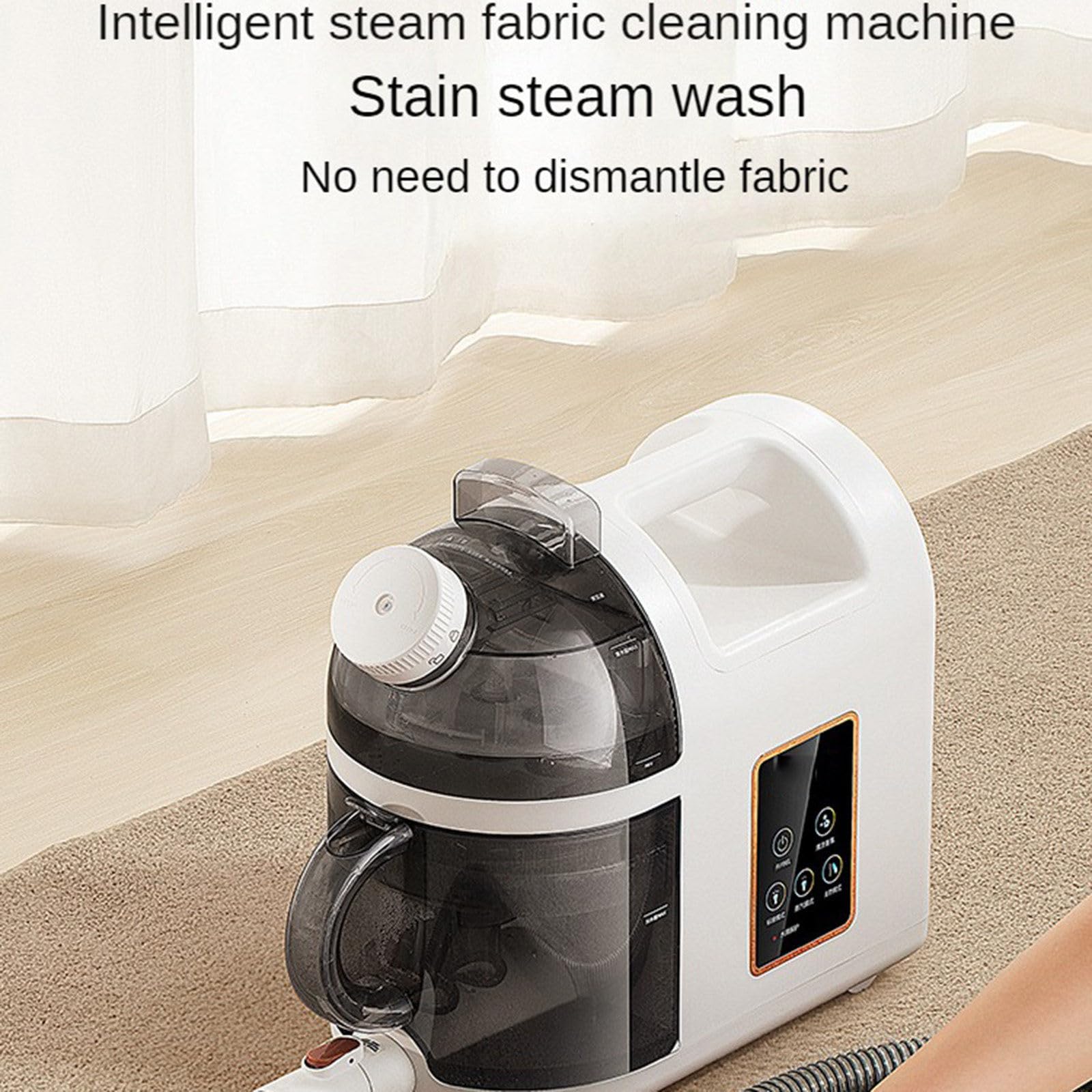 Máquina de limpieza de telas a vapor/máquina de planchar, limpiador integrado de sofá/alfombras/colchones con pulverización y succión de alta temperatura de 1400W