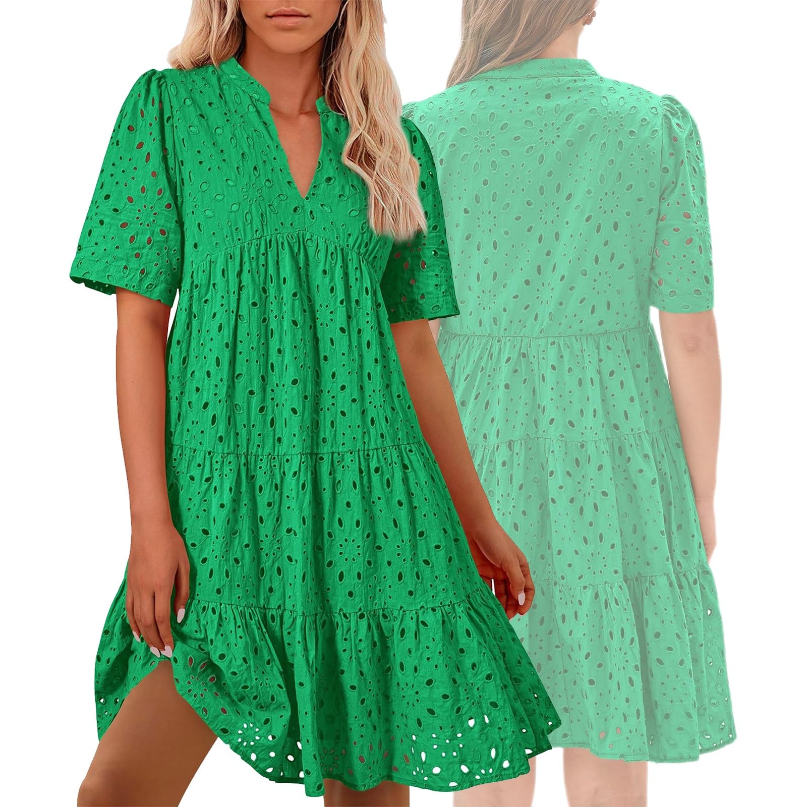 Amazon.com: Eyelet Dress, Women's Elegant Hollow Out Lace Ruffle Casual Mini Dress, V-Neck Summer Dresses(Green,XL) : Clothing, Shoes & Jewelry Amazon.com: Eyelet Dress, Women's Elegant Hollow Out Lace Ruffle Casual Mini Dress, V-Neck Summer Dresses(Green,XL) : Clothing, Shoes & Jewelry