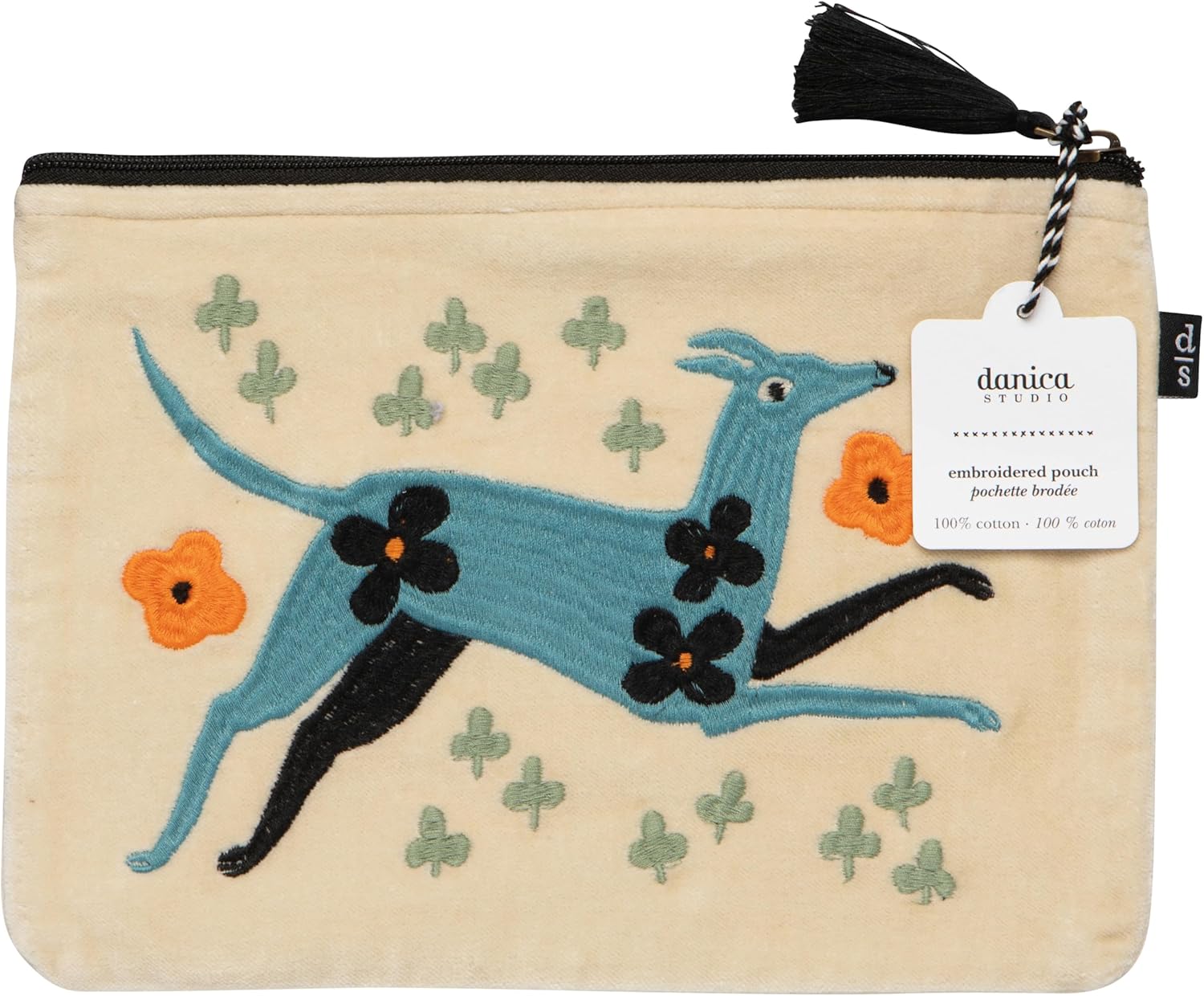 Danica Studio Embroidered Flat Pouch