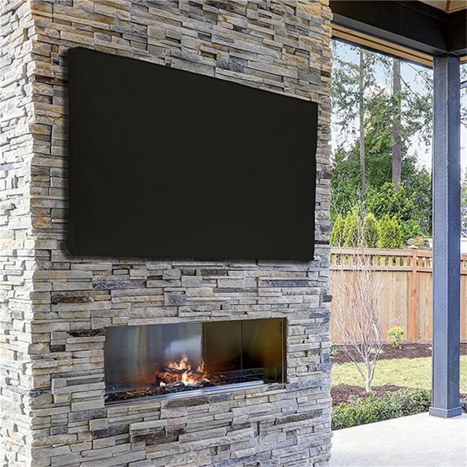 Fundas Protectoras para Televisores Outdoor TV Mount Cover Television Courtyard Living Waterproof Dustproof Protector Foldable Guard 22-24 Inch(60 65 Inch)