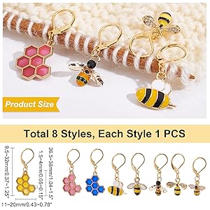 3 Segnapunti Per Maglia Con Numeri | Ciondoli Smaltati Per Contare Le Righe | Accessori Per Knitting E Uncinetto - Foto 9