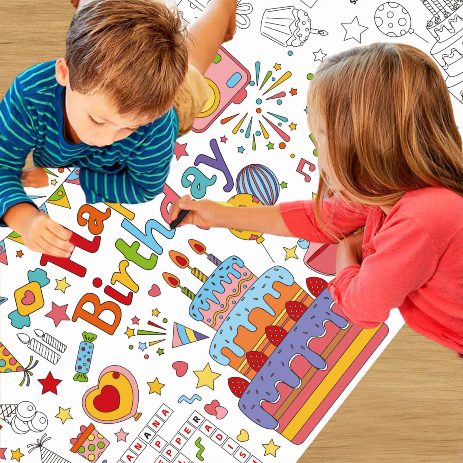 Gigantische kleurposter Jumbo kleurplaat wereldkaart voor kinderen groot kleurboek kinderen wereldkaart kleurposter muur doodle kunst kleuren onderwijs poster voor klaslokaal thuis verjaardagsfeestje