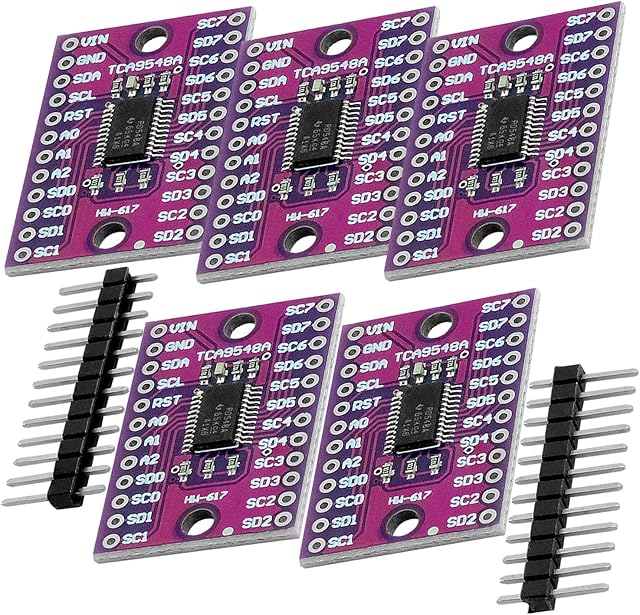 AZDelivery PCA9548A Low-Voltage 8-Channel Development Board I2C IIC Multiplexer 1.8V - 5V 400kHz Multi-Channel 8CH 8-Way Expansion Board Module compatible with Arduino Including E-Book! (Pack of 5)