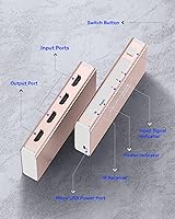 Vista 9 de Interruptor HDMI 3 en 1 Salida 4K @60Hz, GANA Splitter Switcher con control remoto, Hub de caja de aluminio 2.0 para 3D, HDCP2.2, HDR, Xbox