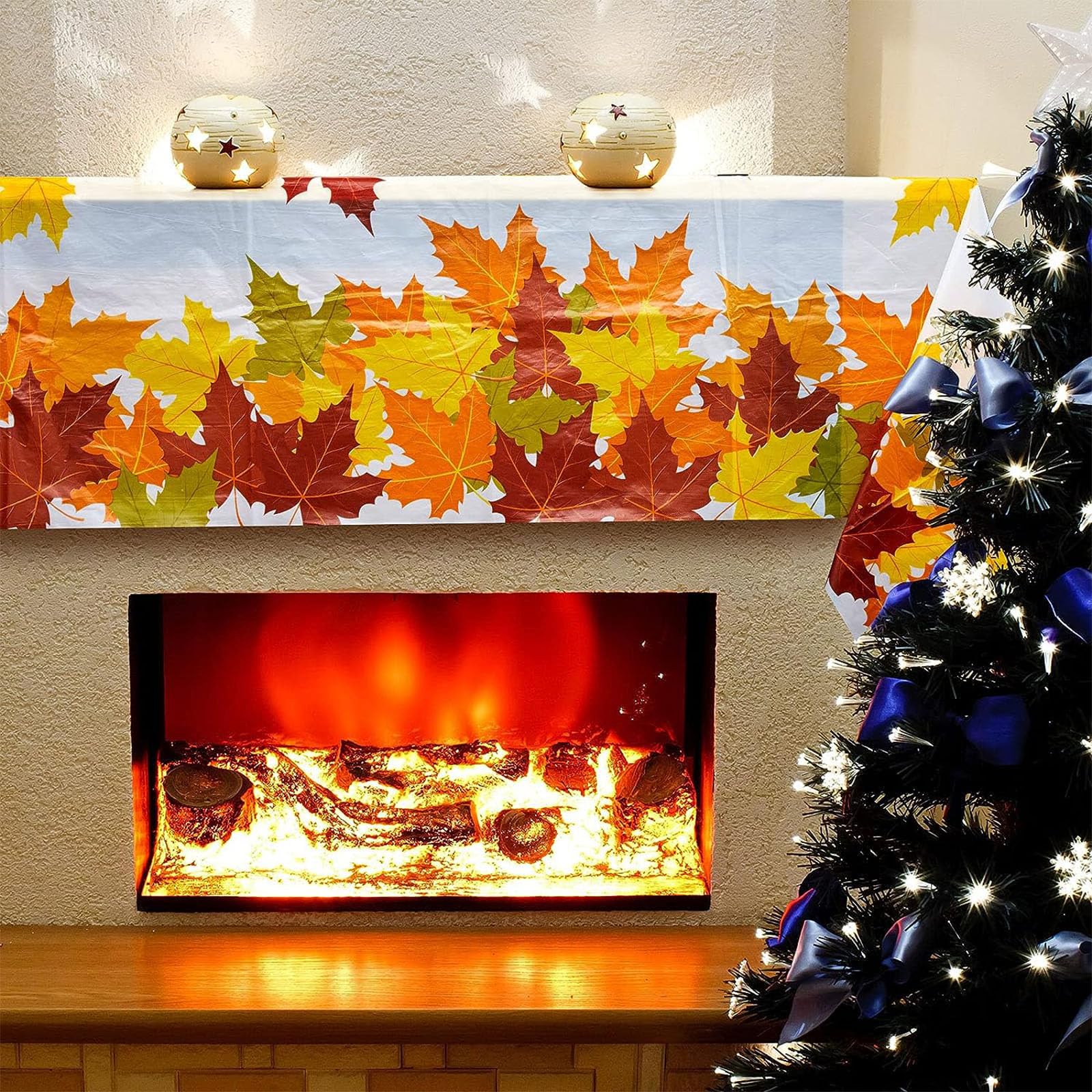 Elastische Tischdecke Mit Thanksgiving-Muster – Wasserdicht, Für 122x61 Cm Tische