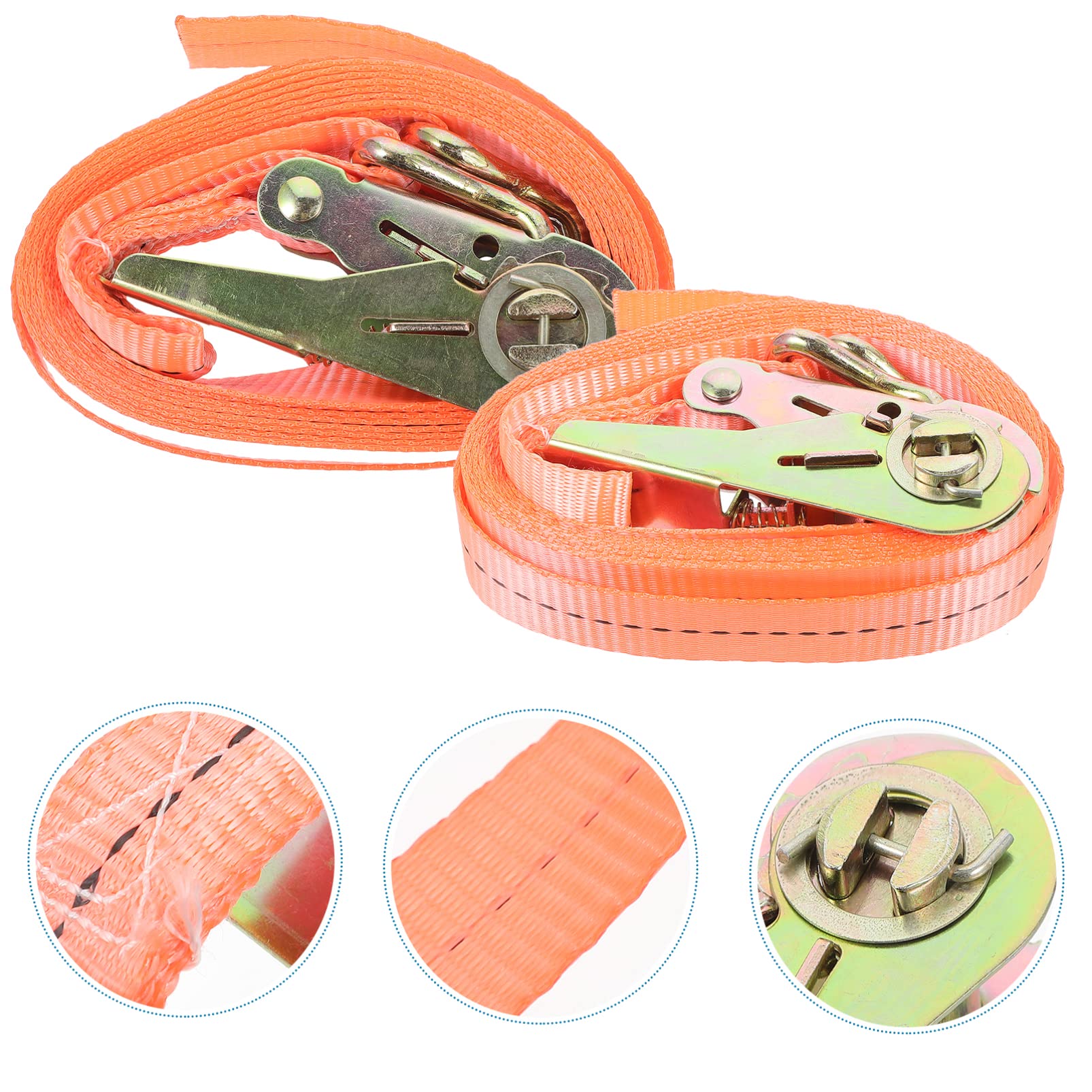 Cable de Correas de Amarre de trinquete: Correas de Cable de sujeción Reutilizables Correas de Carga Correas de Amarre Correas de trinquete para Equipaje de camión de Carga Ajuste de Carga 2,5 m