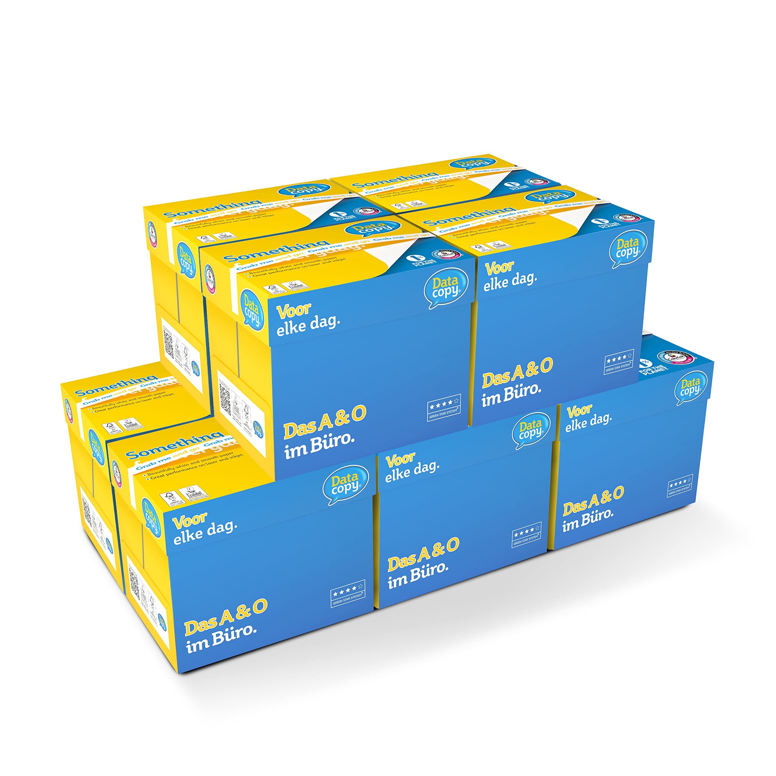 Data Copy Premium White Paper 80gsm A4, Pack of 10 Boxes, 50 Reams of 500 Sheets, 25,000 Sheets