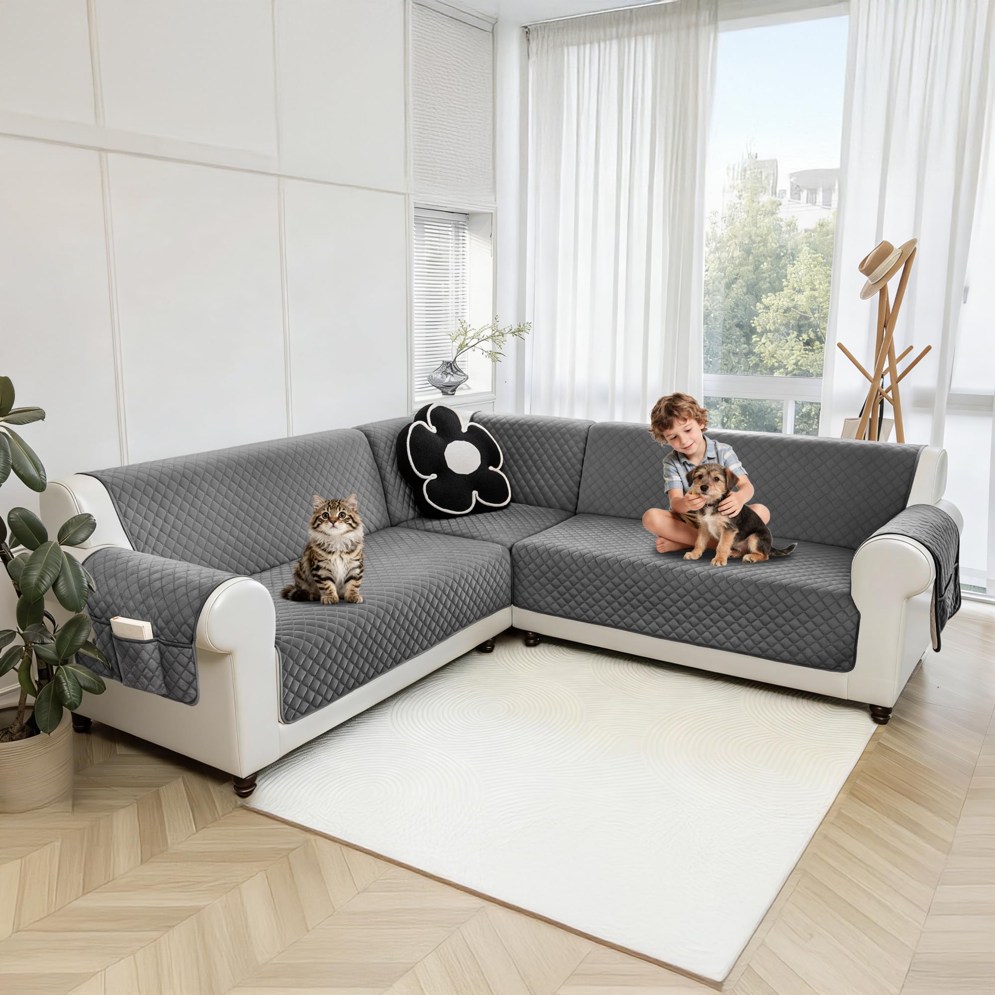 SYJOVIA Modular Velvet Sectional Couch Cover