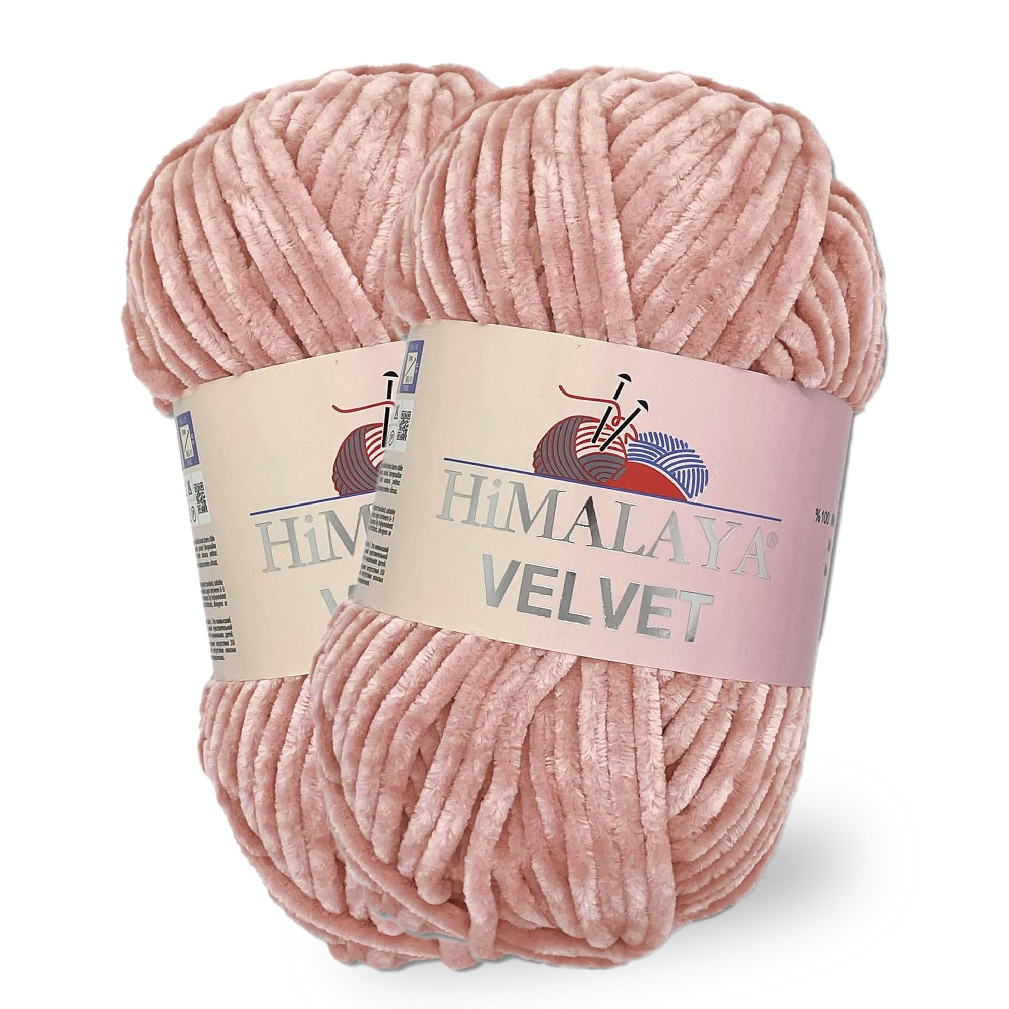Himalaya Velvet, 100% Polyester, for Knitting Crochet, Chenille Knitting Yarn, Fluffy Yarn, Clothing, Baby Blankets, Each Skeins/Balls 100 g, 131 Yards 2 Skeins/Balls (90049) — image 1
