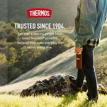 Thermos Vacuum Insulated 25 Ounce Compact Stainless Steel Beverage Bottle, Slate