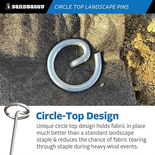 Miniatura 4 de Sandbaggy Pasadores superiores circulares de 12 pulgadas, fabricados en Estados Unidos, acero de calibre 6 de grado industrial, ideal para suelos