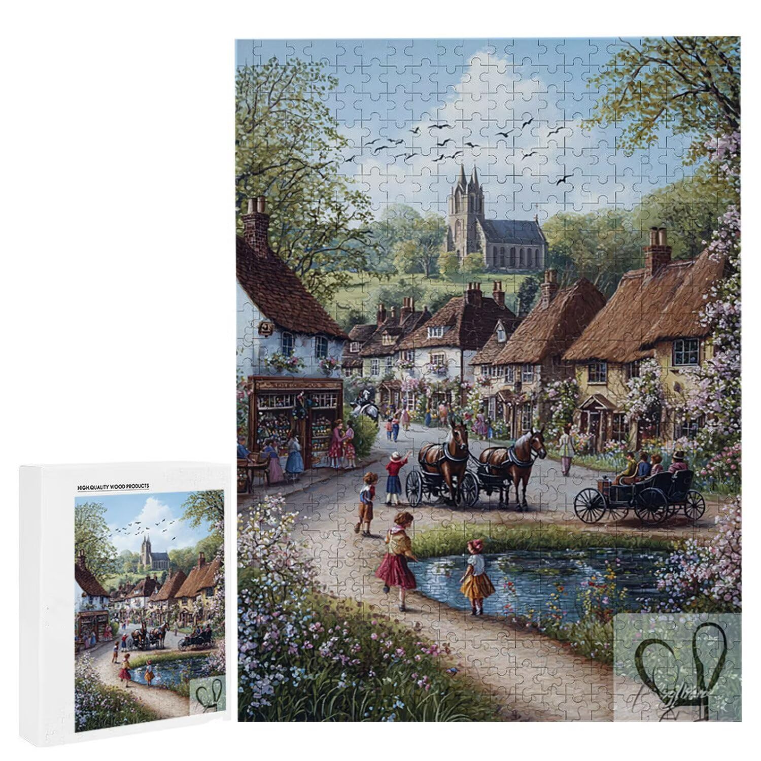 2000 sztuk puzzli, krajobraz miejski2000 sztuk puzzli dla dorosłych, prezent rocznicowy, prezent świąteczny, dekoracja domu, zapobieganie degeneracji mózgu u osób starszych v-886