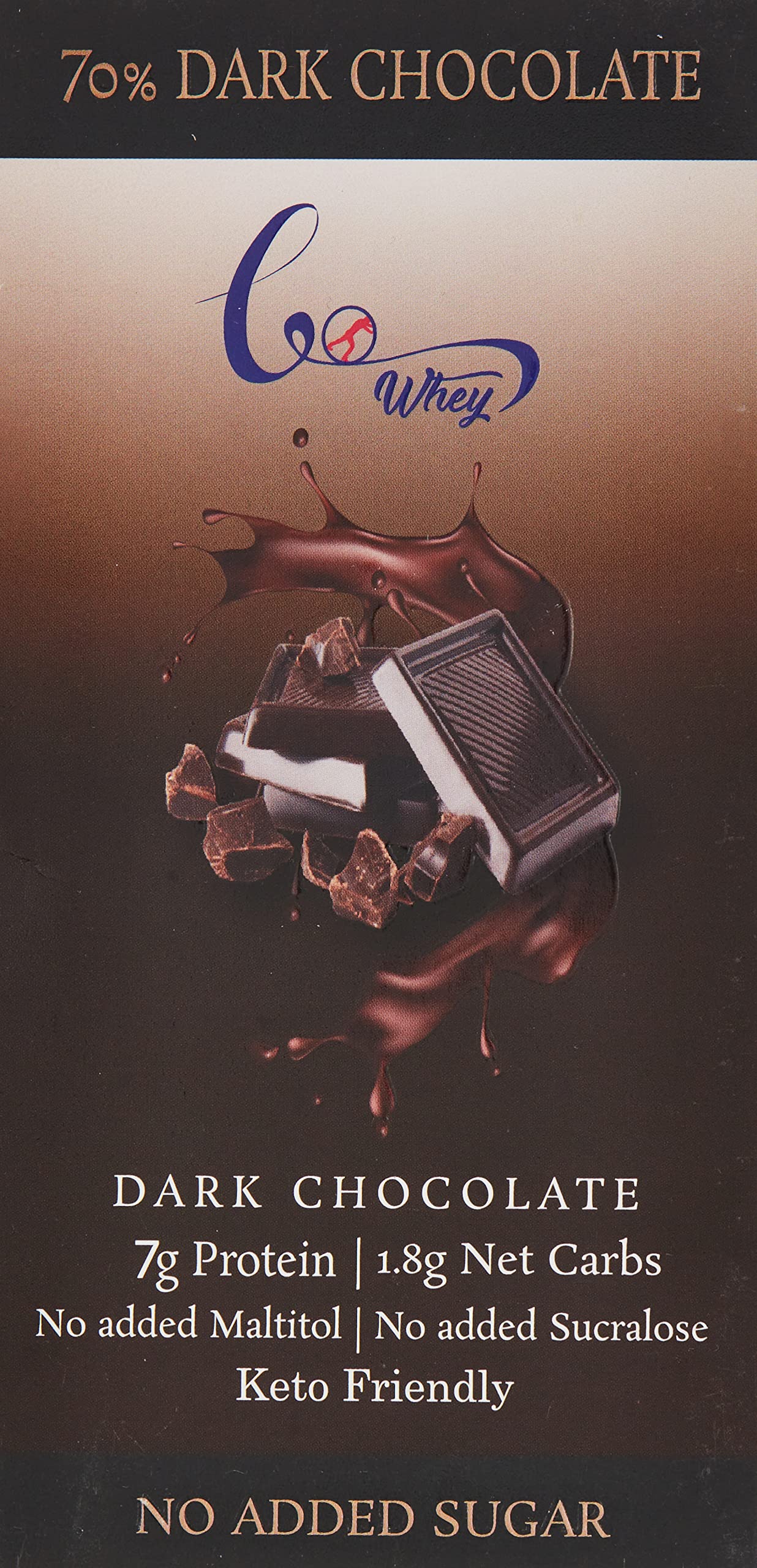 Go WheySugar Free Dark Chocolate Bar 42 g