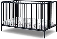 Sorelle Happy 3-in-1 Convertible Crib Midnight - Sustainable Beech Wood, Non-Toxic Finish, Crib to Toddler Bed Nursery Essential