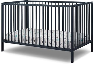 Sorelle Happy 3-in-1 Convertible Crib Midnight - Sustainable Beech Wood, Non-Toxic Finish, Crib to Toddler Bed Nursery Essential