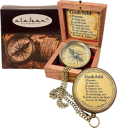 Regalo para la brújula ahijada  Ahijada ahijada  I Promise to Love You, regalos de bautismo, confirmación de comunión cristiana, regalos de Navidad