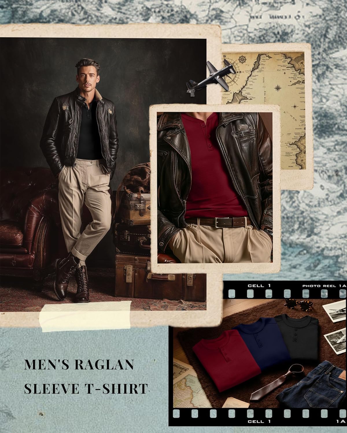 Riyiper 3 Pack Men's Big and Tall Henley Shirts Long Sleeve L-5XL Raglan Loose Casual Stretchy Tops Fall Basic Tee - Image 4