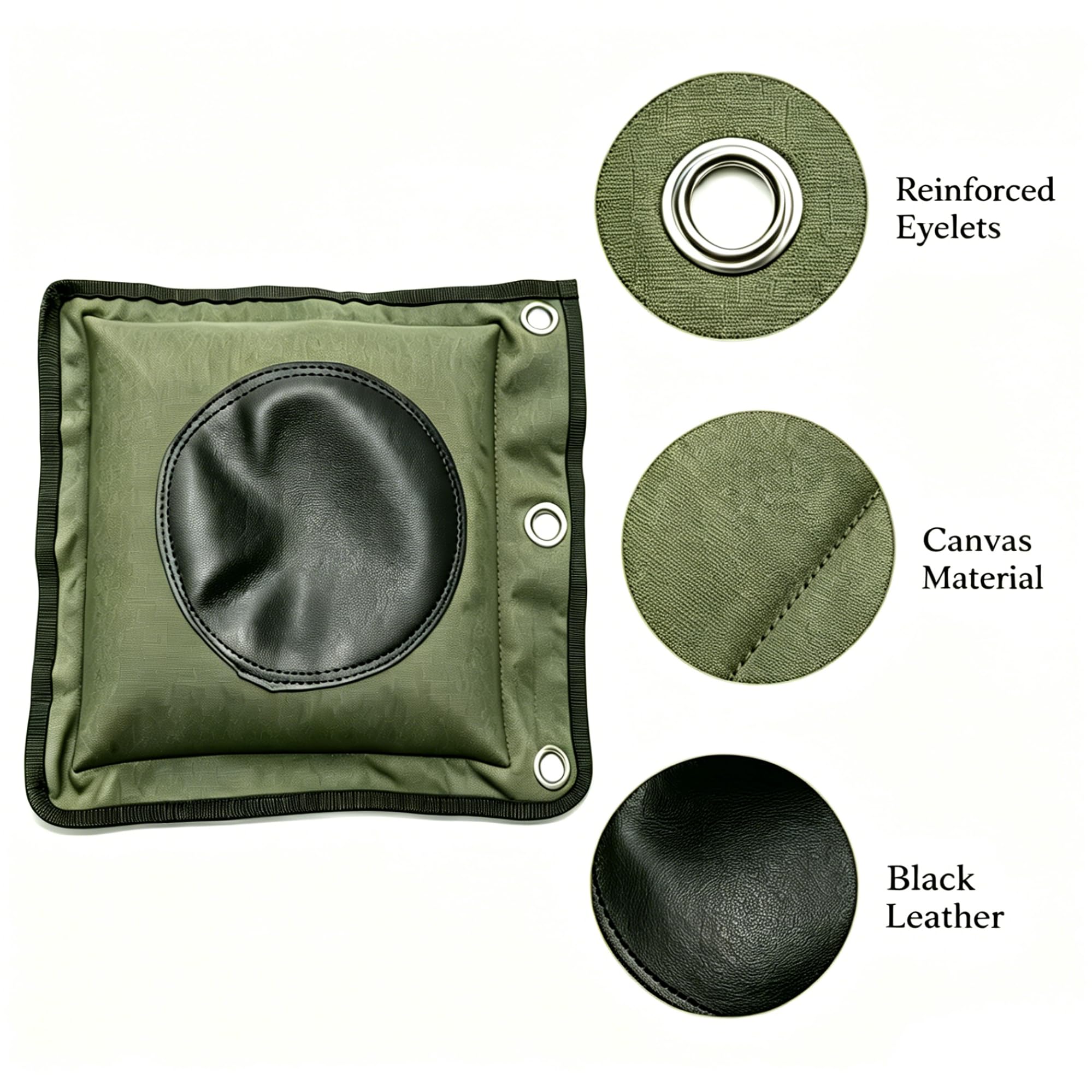 ZooBoo Wing Chun Kung Fu Pared Bolsa Lienzo Llamativo de Boxeo Cuero Saco de Boxeo, Kung Fu, Leather Army Green
