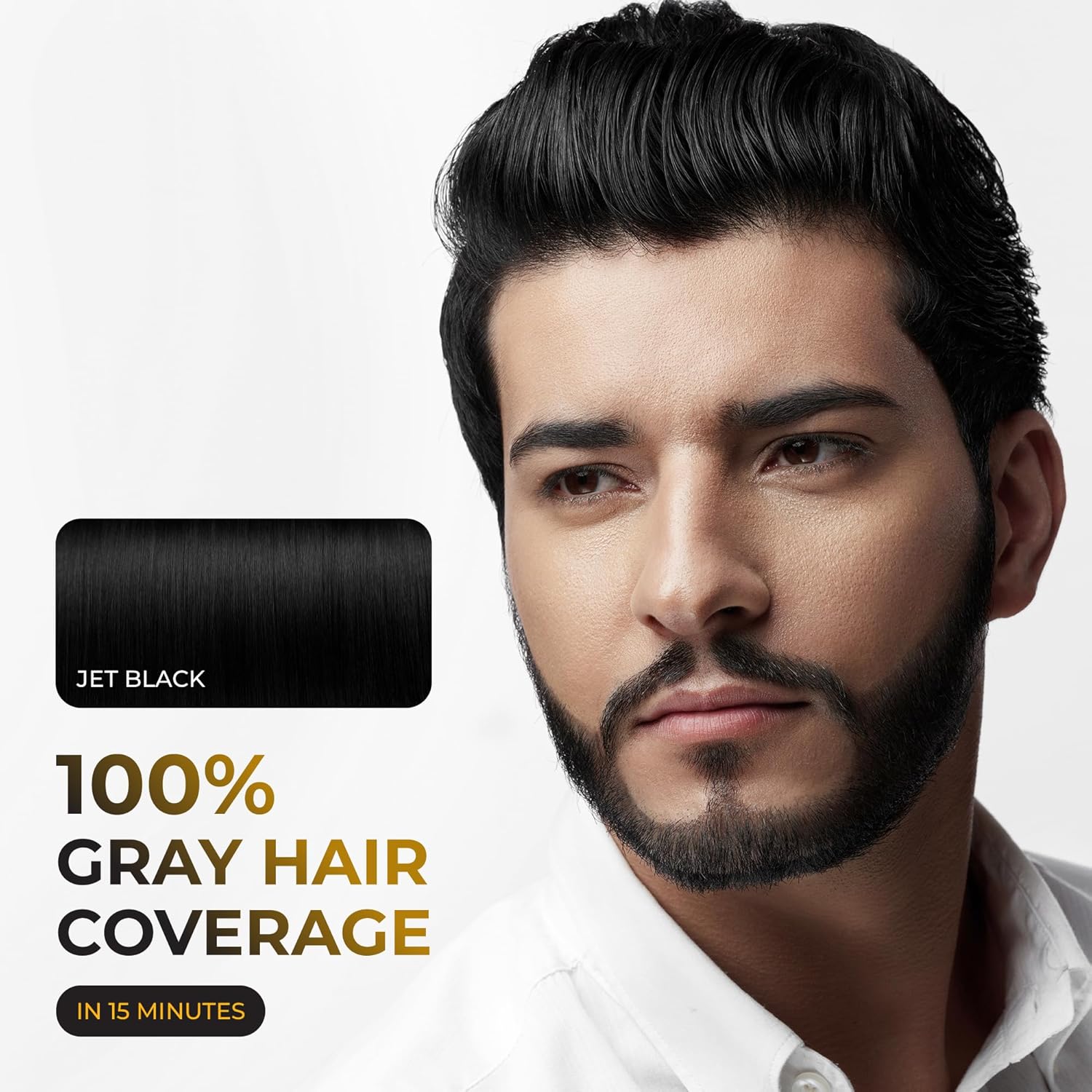 ABERA Hair Dye Shampoo, Black Hair Color for Gray Hair Coverage for Women and Men, 3 in 1 Formula for Healthy Hair, One-wash Hair Blackening Treatment with Natural Dark Color (10.1 Fl. Oz.) - Image 6