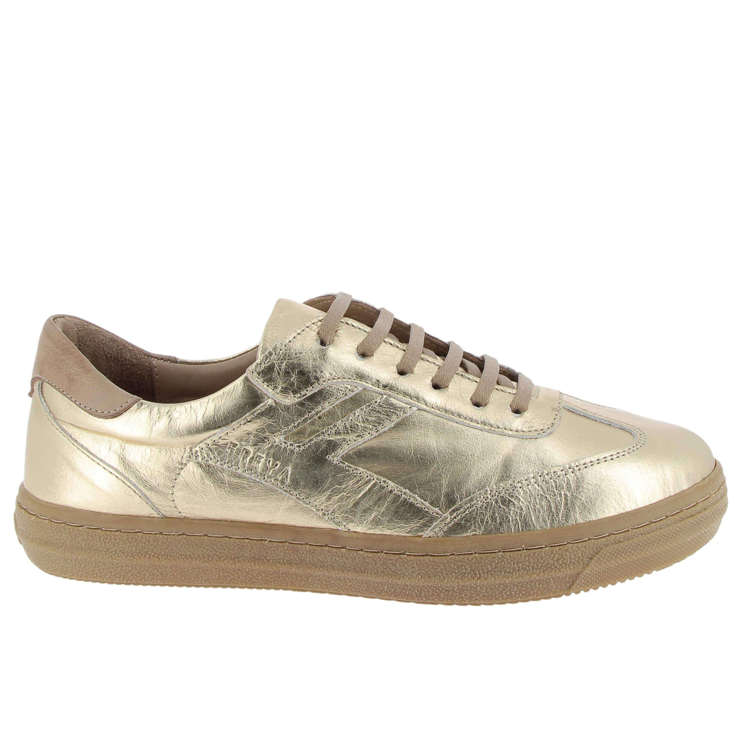 Andrea Conti Women's Damen Low Top Sneaker Freya Basket, Peanut Gold, 4 UK