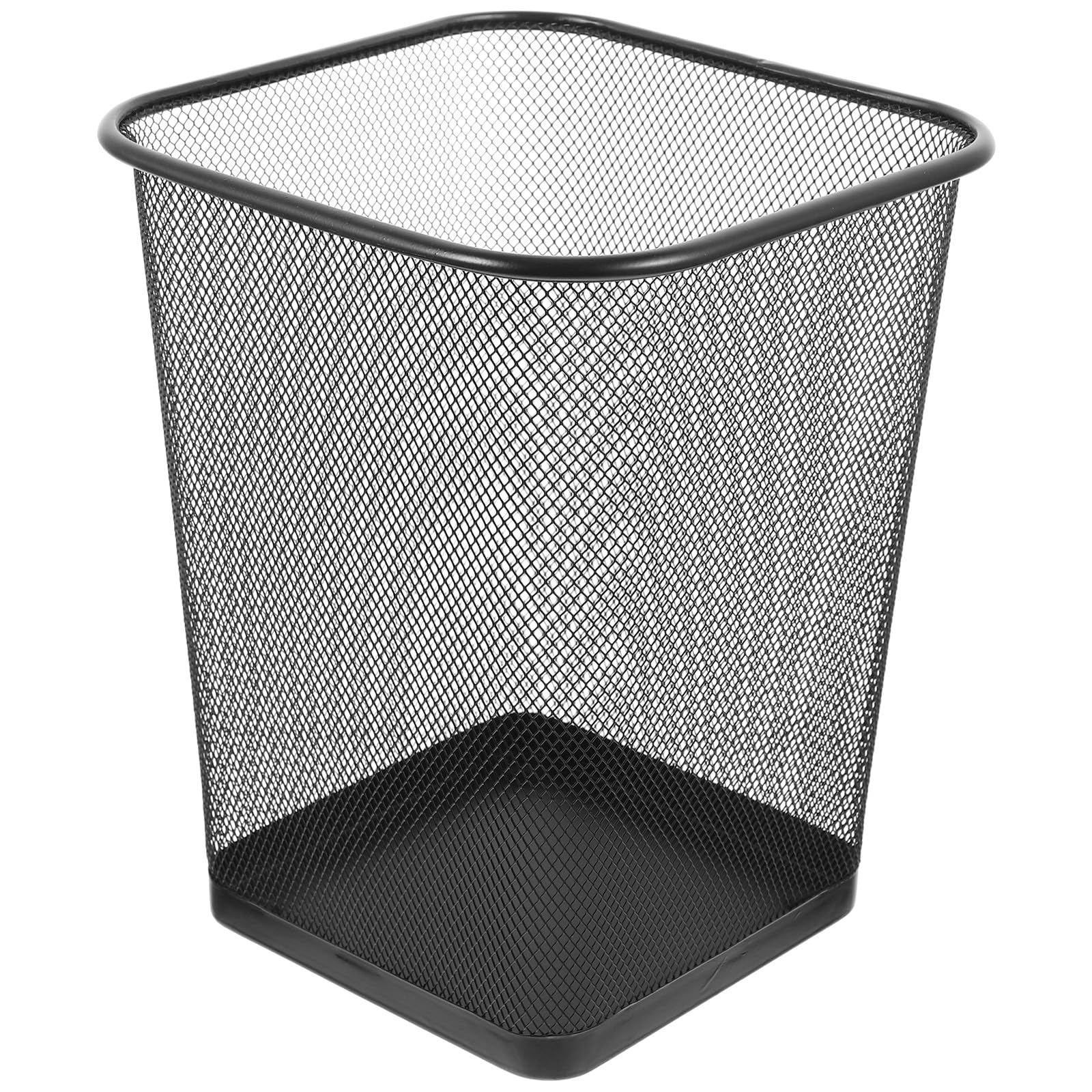 Poubelle de bureau carrée petite taille anti-basculement corbeille papier noire