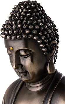 Top Collection Meditating Shakyamuni Buddha Statue - Enlightened East Asian New Age Sculpture in Premium Cold Cast Bronze - 10.5-Inch Collectible Supreme Buddha Figurine