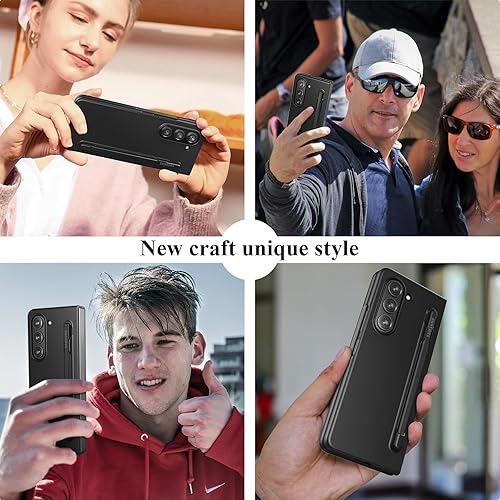 Miniatura 8 de Foluu Funda delgada para Samsung Galaxy Z Fold 5 con soporte para bolígrafo y protector de pantalla frontal integrado, funda protectora de