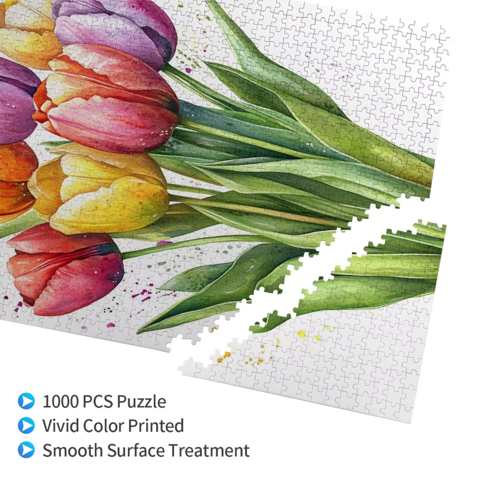 Flor Puzzle 1500 Piezas,Rompecabezas Adultos de Madera,Día De La Madre Puzzles Juegos Divertidos/Relajantes/Desafiantes para Adultos y Principiantes,como Regalo para Amigos y Seres Queridos M-1442