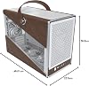 MONTECH Heritage mATX, Compact Leather Game Case with Micro Form Factor Signature Handle, Supports Latest GPUs, ATX PSU, 360mm AIO, 4 Fans, Headphone Strap - White