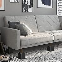 Vista 3 de Lufia Elevadores de muebles de cama de 3 pulgadas, resistentes, apilables, elevadores de cama para sofá, mesa, sofá, silla o escritorio, juego de 4